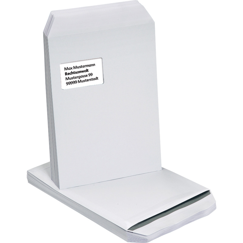 SoldanPlus Versandtasche DIN C4, selbstklebend, weiß, mit Fenster, Pack: 250 Stück SoldanPlus Versandtasche DIN C4, selbstklebend, weiß, mit Fenster, Pack: 250 Stück