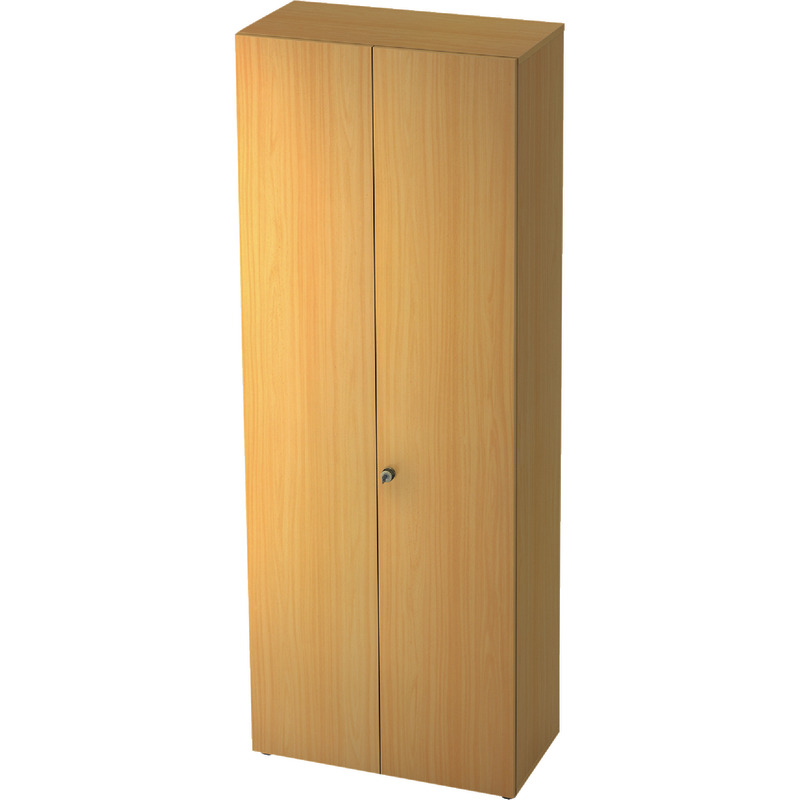 SoldanOffice Aktenschrank PROFI mit Garderobe, B x H x T: 800 x 2.200 x 420 mm - Buche Dekor