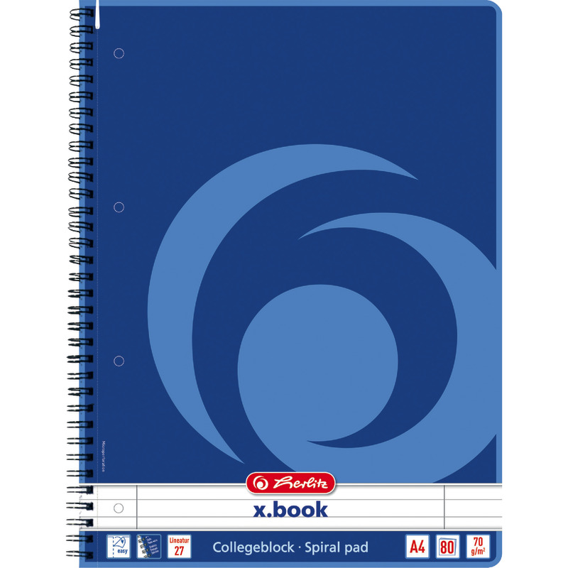 herlitz Collegeblock x.book, DIN A4, liniert