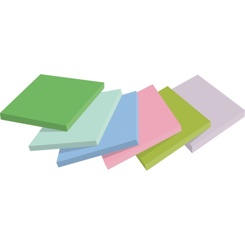 Post-it® Haftnotizen Super Sticky Recycling Notes, 76 x 76 mm, farbsortiert, 12 Blöcke