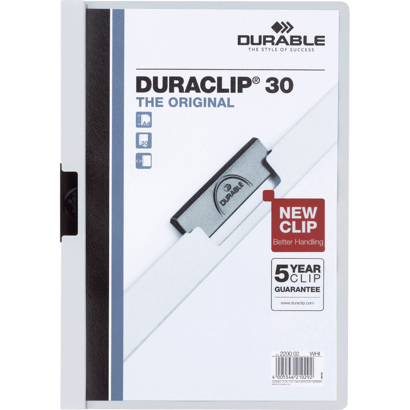 DURABLE Klemm-Mappe DURACLIP - weiß