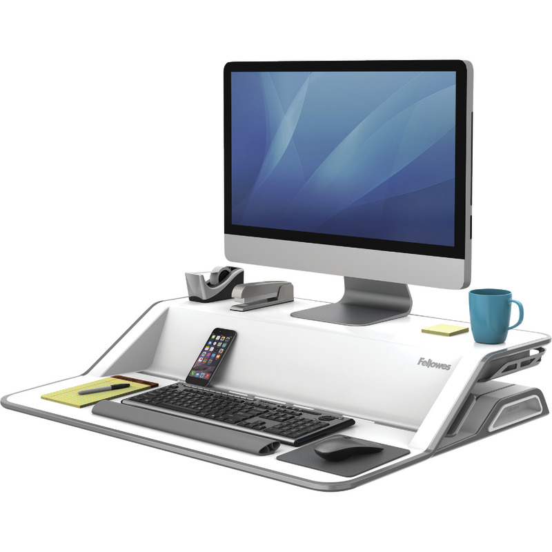 Fellowes Lotus Sitz-Steh Workstation - weiß