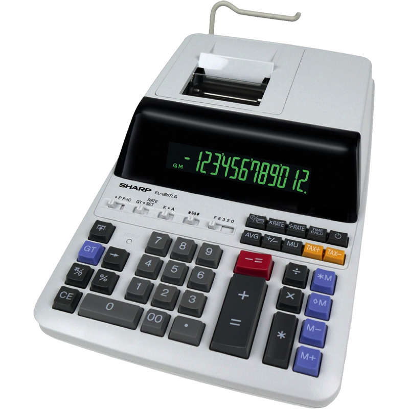 Sharp EL-2607 LG, druckender Tischrechner, zwei farbig