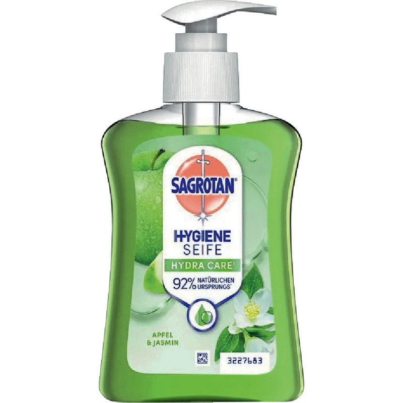Sagrotan Flüssigseife im Pumpspender Apfel  Jasmin, 250 ml