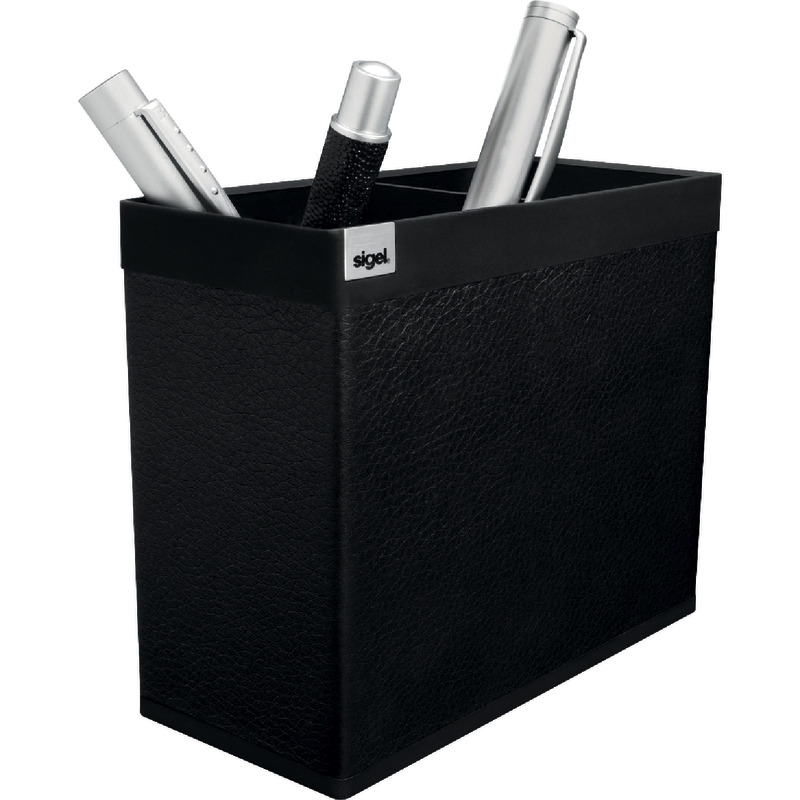 sigel Schreibtisch-Accessoires CINTANO, Stifteköcher aus Lederimitat