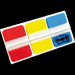 Post-it® Index Streifen Strong,  rot/gelb/blau