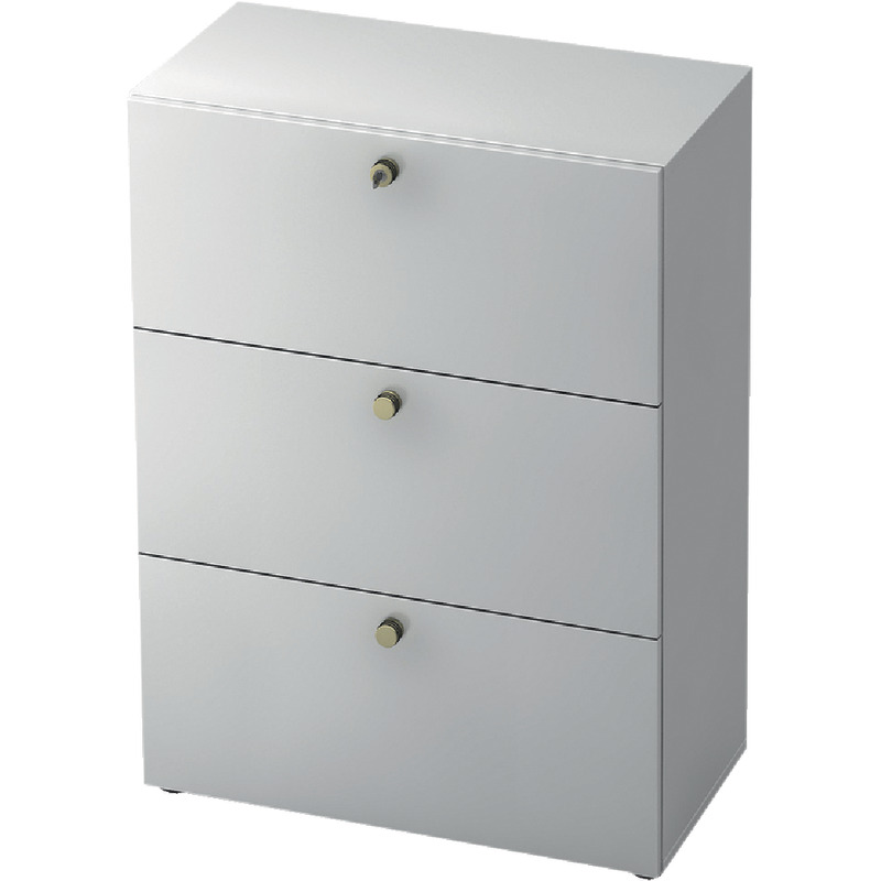 SoldanOffice Aktenschrank PROFI, 3 Ordnerhöhen mit 3 HR-Auszügen, B x H x T: 800 x 1.143 x 420 mm - weiß