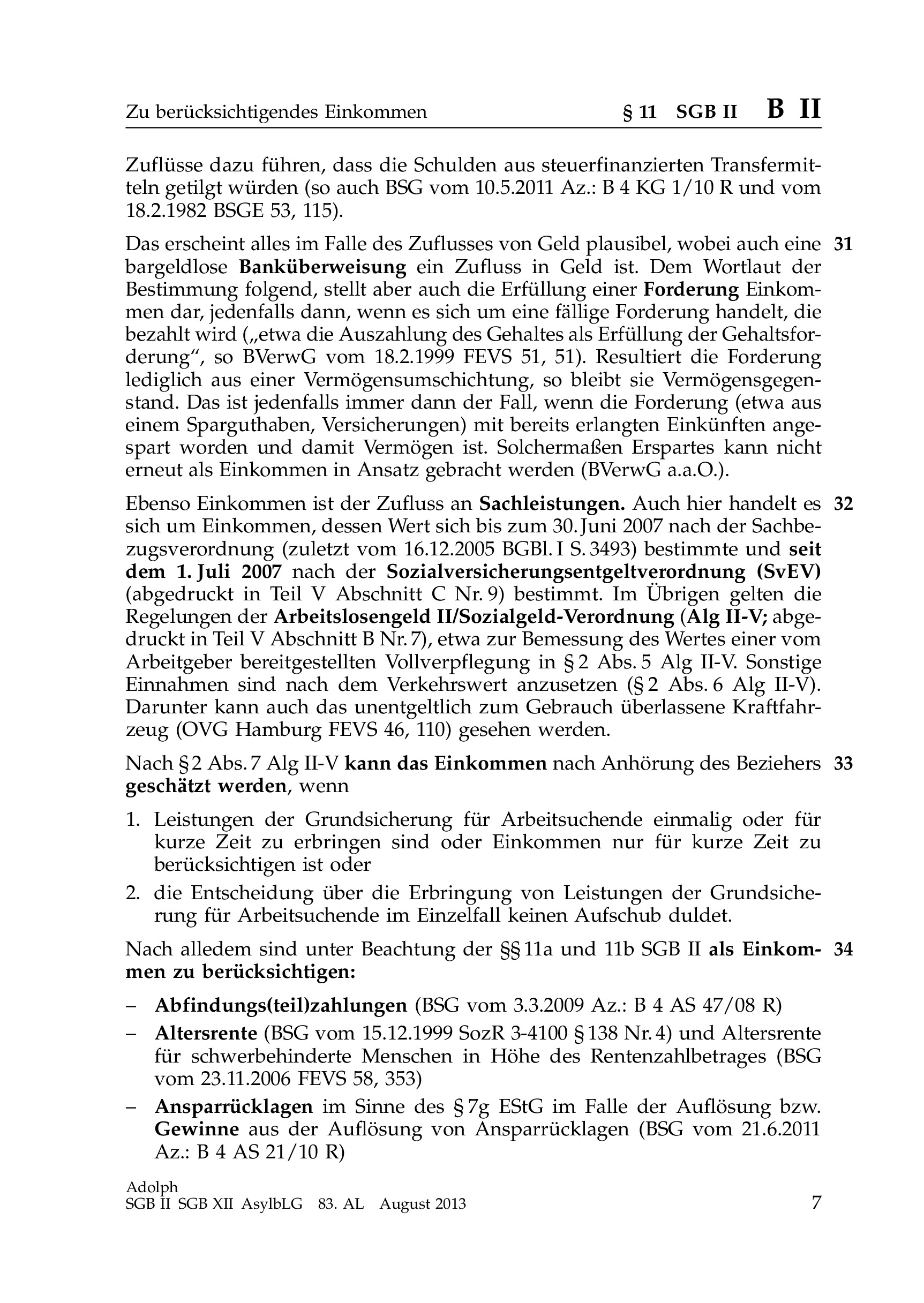 SGB II SGB XII Asylbewerberleistungsgesetz - mit Fortsetzungsbezug