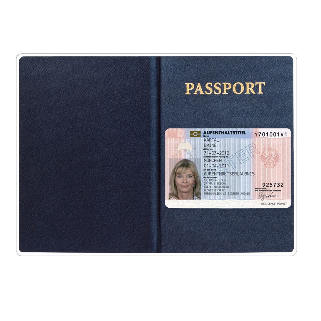 Kombiausweishülle für Aufenthaltstitel und Passdokument