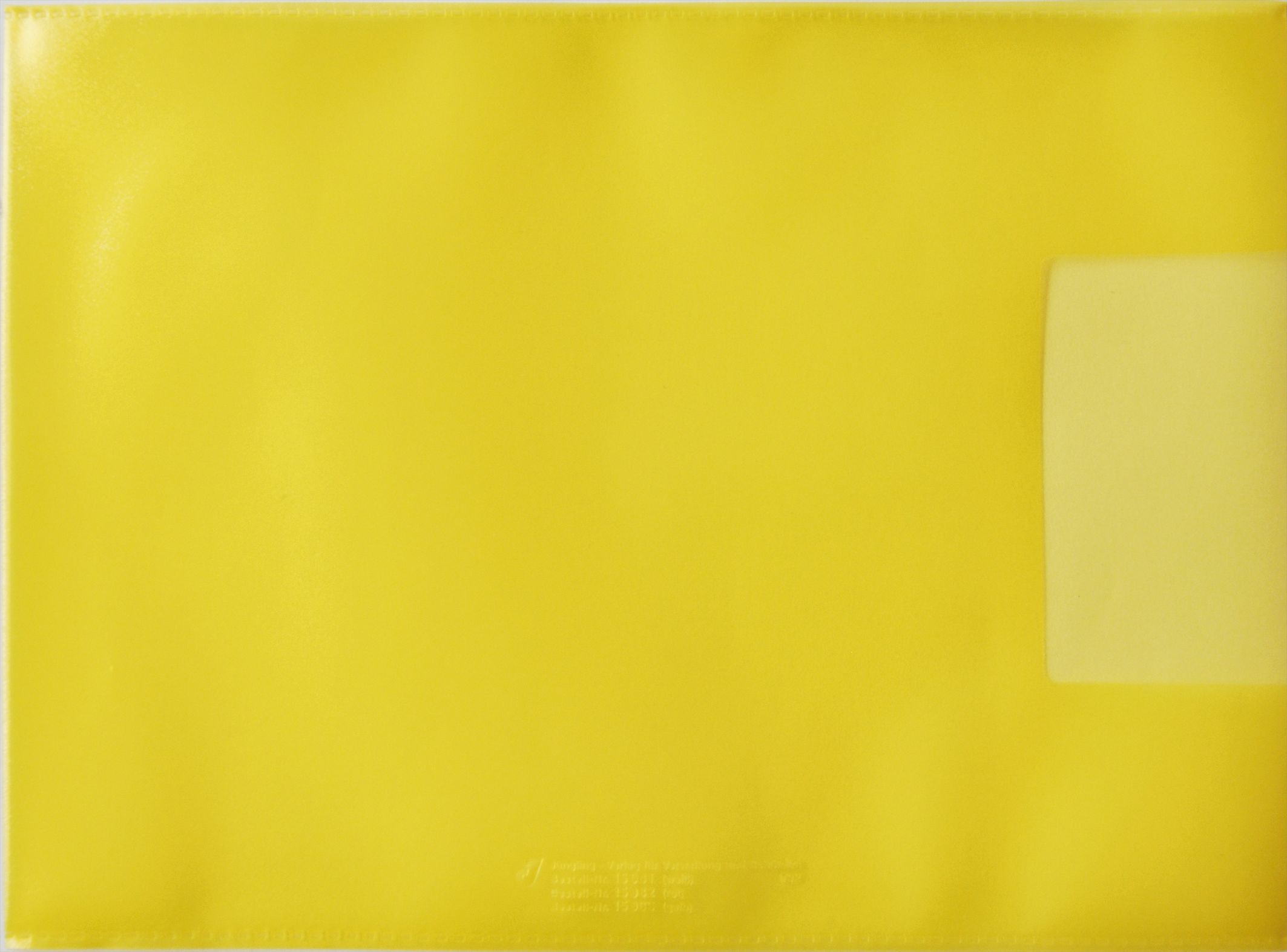 Archivhülle, gelb, mit Ausstanzung, 212 x 156 mm