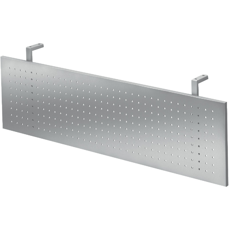 SoldanOffice Sichtblende für Schreibtisch PRAKTIKA, 1.200 mm breit, silberfarbig