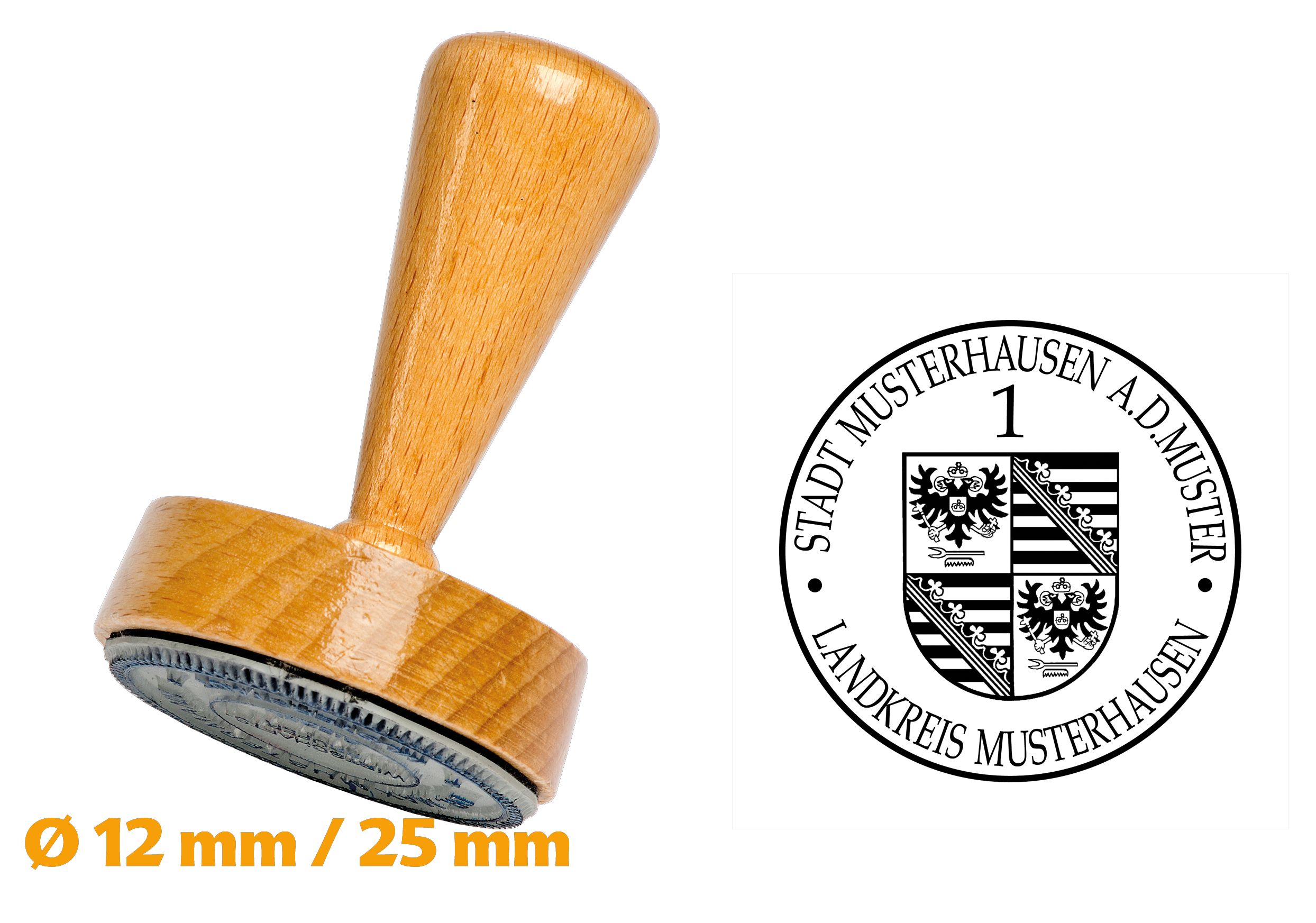 Amtssiegel aus Holz