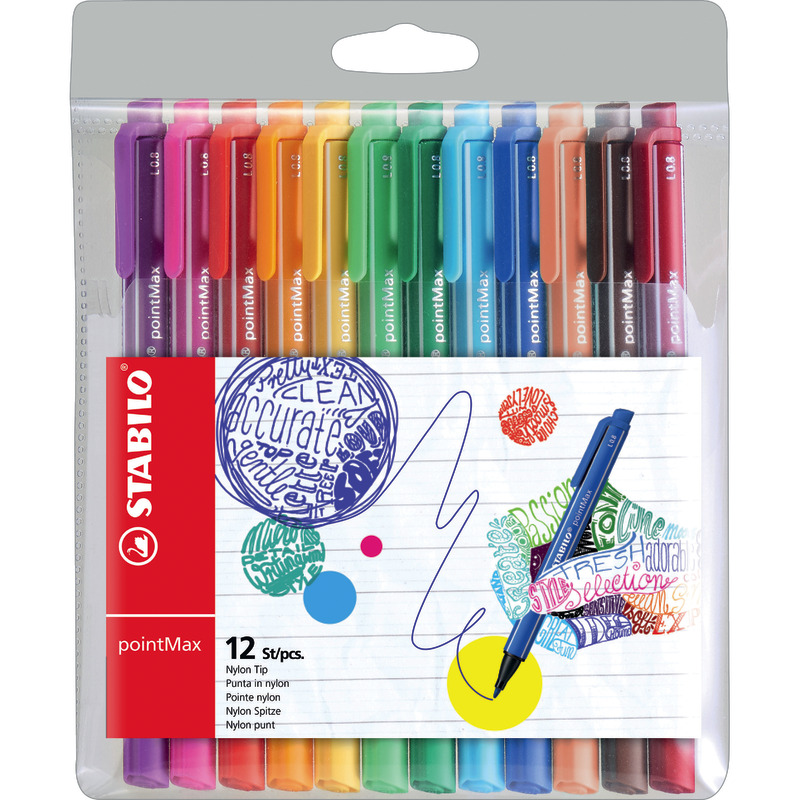STABILO® Filzstift  pointMax, 0, 8 mm, 12 er Etui