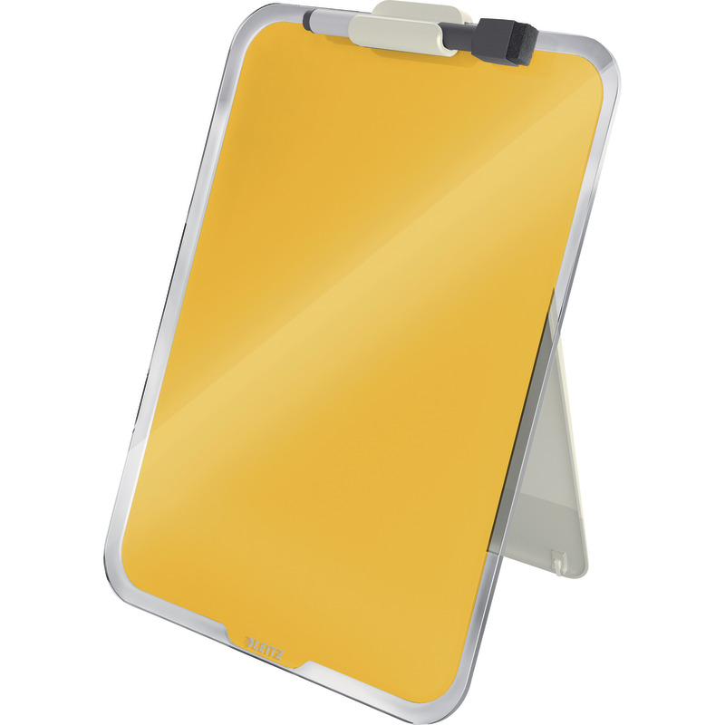 LEITZ Cosy Desktop-Notizboard, Glas, 3947 - gelb