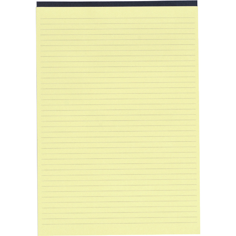 EXACOMPTA Legal Pad - Black Block mit gelbem Papier, DIN A4, liniert