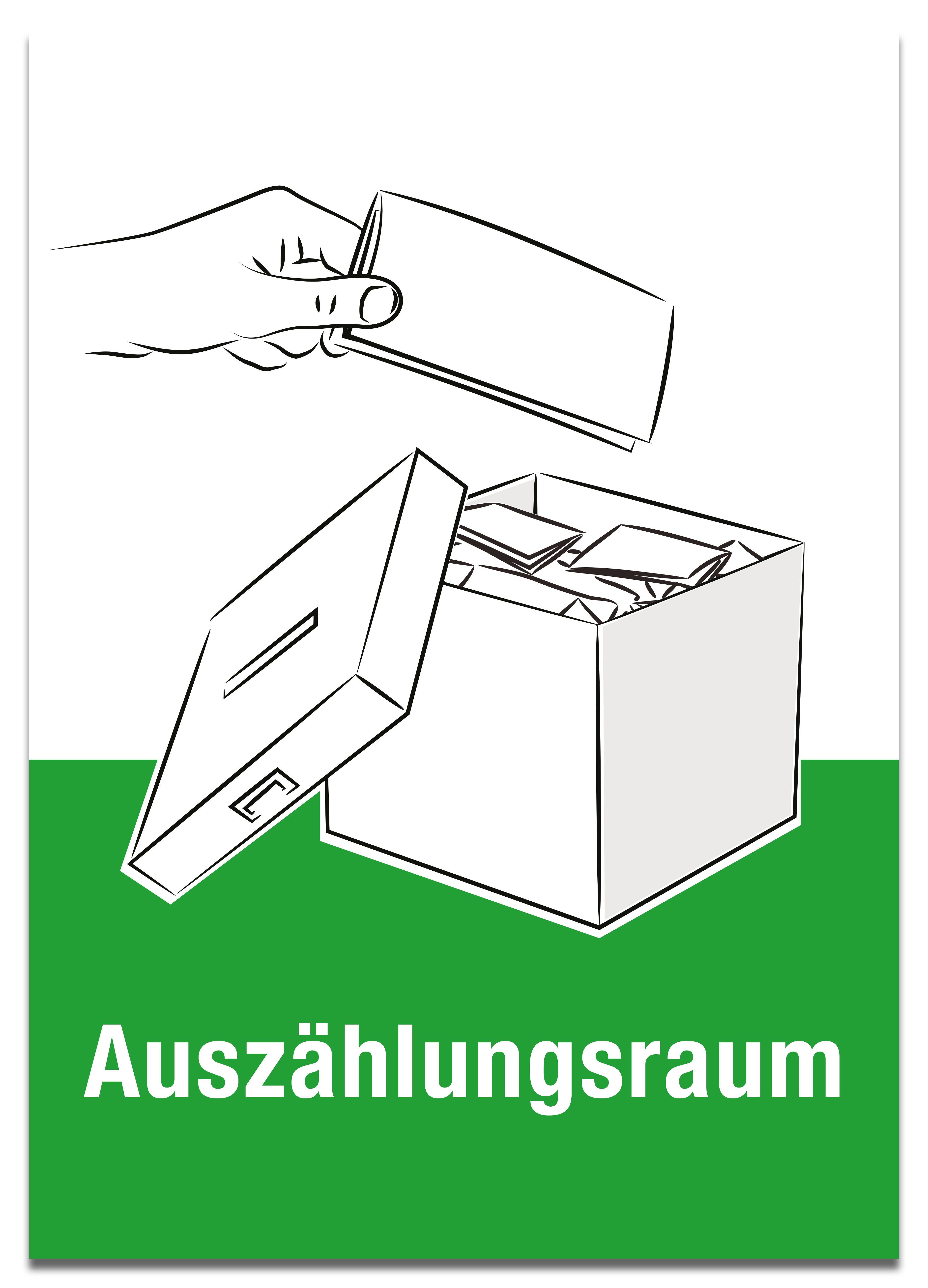 Plakat Auszählungsraum A3, farbig