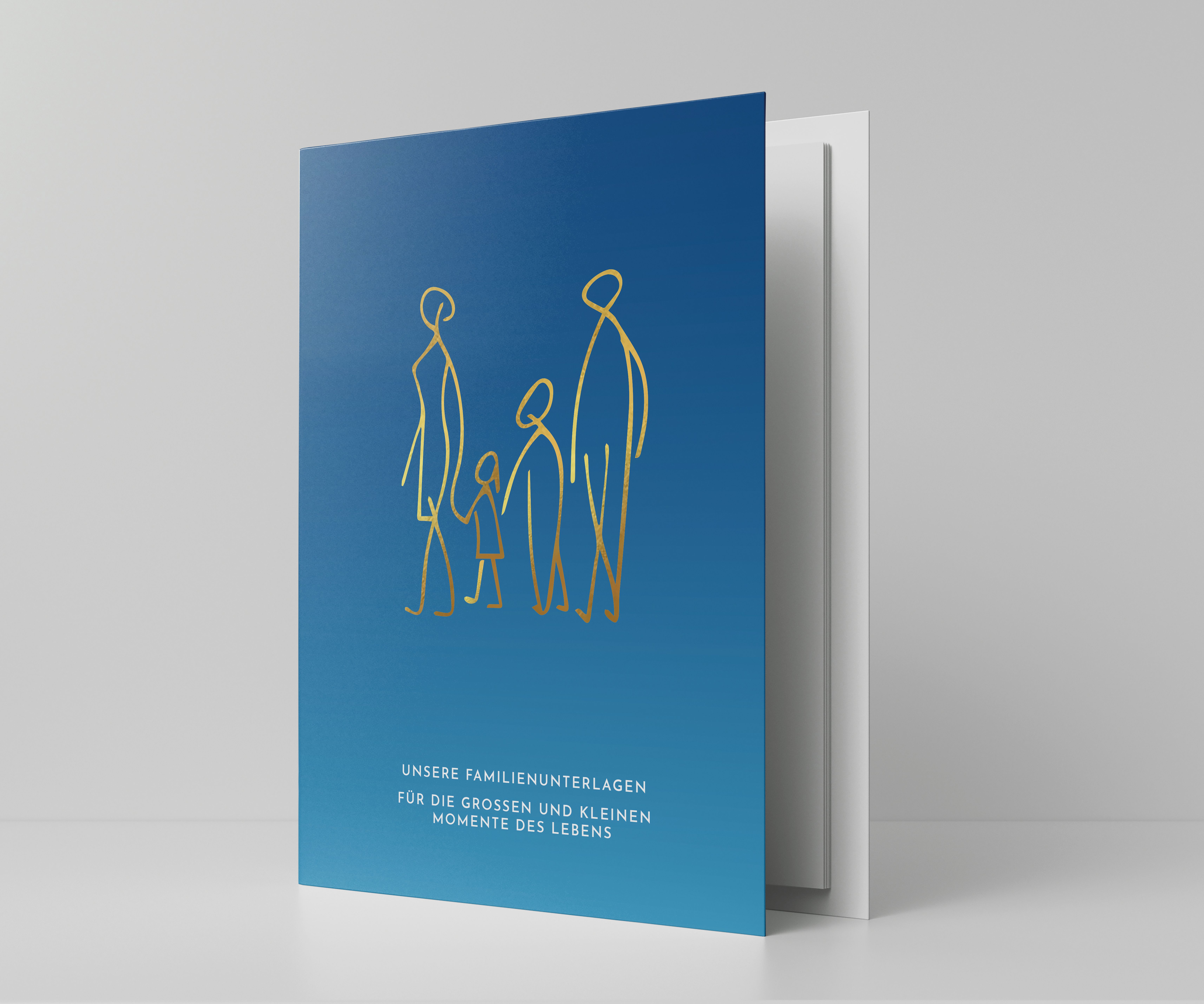 Dokumentenordner Familienunterlagen, Familie in Gold, DIN A4+