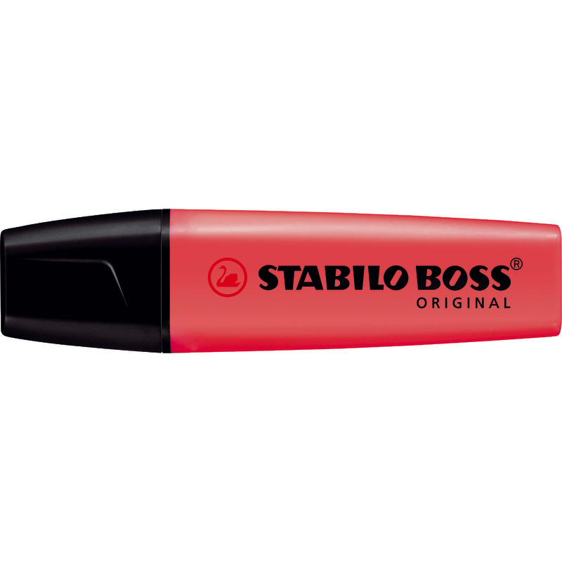 STABILO BOSS Textmarker ORIGINAL, Einzelfarben - rot