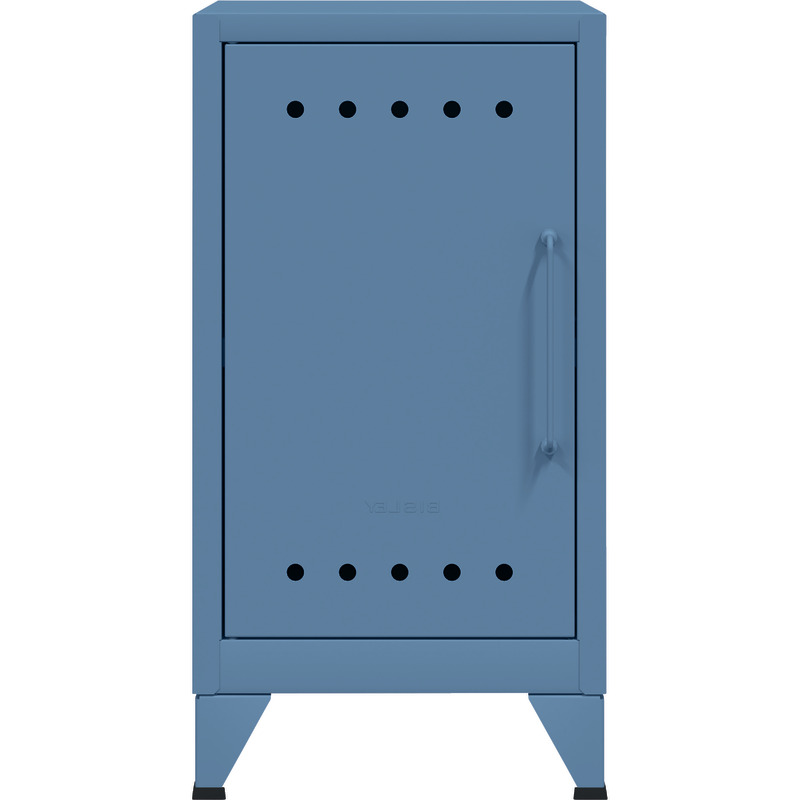 Bisley Fern Mini Ablageschrank, linksseitig öffnend - blau