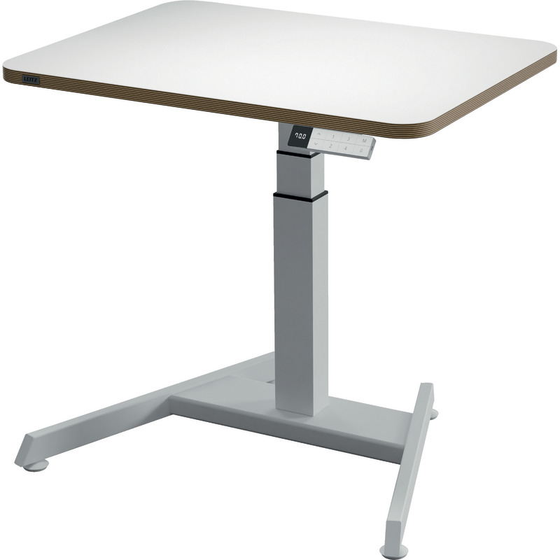 LEITZ Sitz-Steh-Schreibtisch Ergo, Elektrische Höhenverstellung 65 - 130 cm