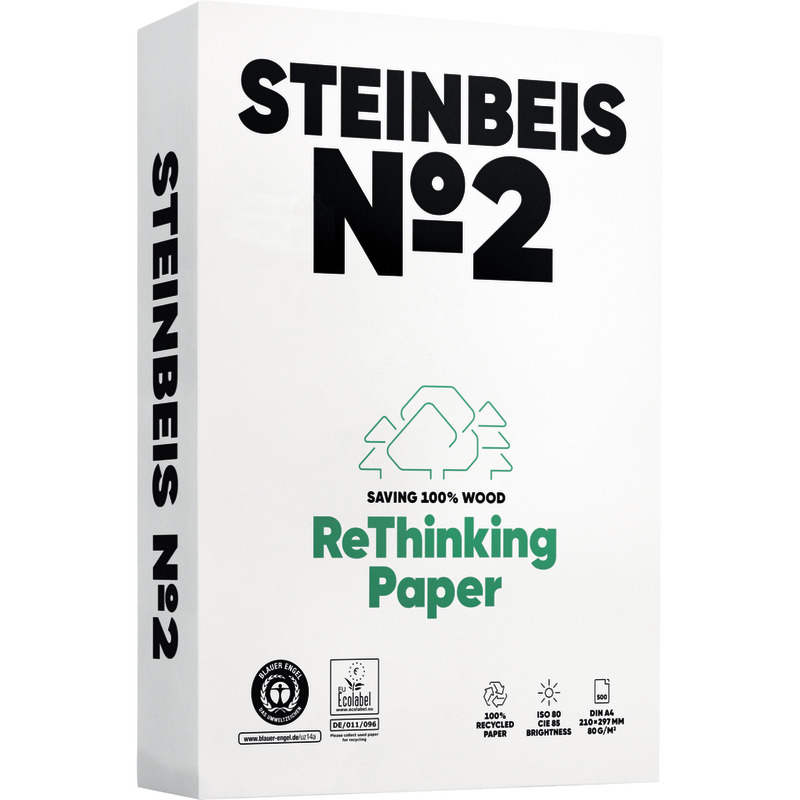 STEINBEIS Kopierpapier No. 2, DIN A4, 80 g/m², Pack: 500 Blatt