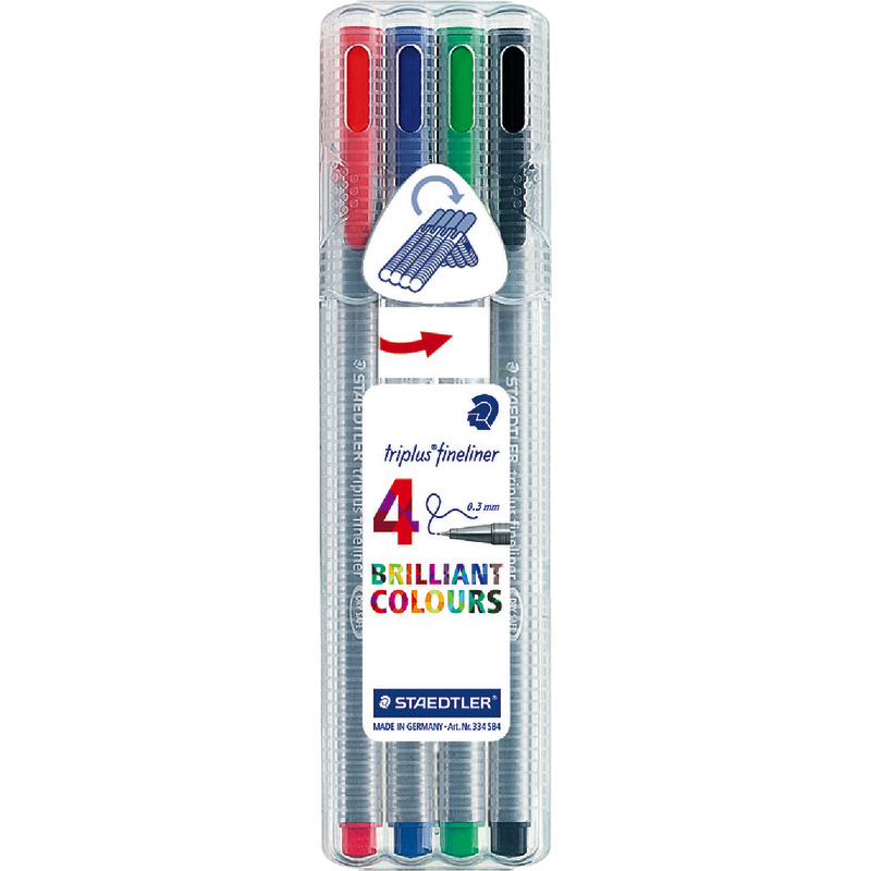 STAEDTLER triplus® fineliner 334 SB4, 4er Box