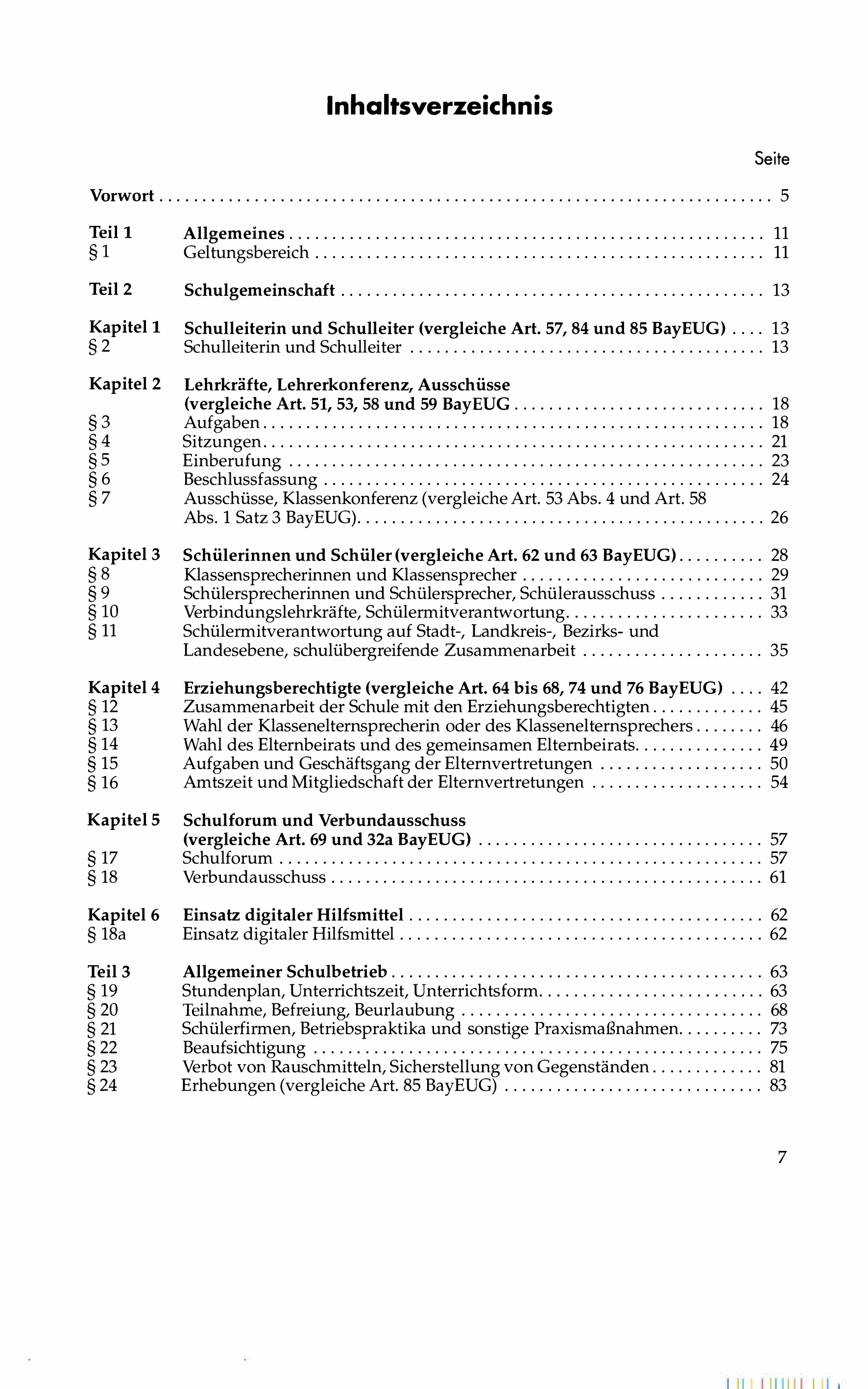 Kommentar zur Bayerischen Schulordnung (BaySchO)