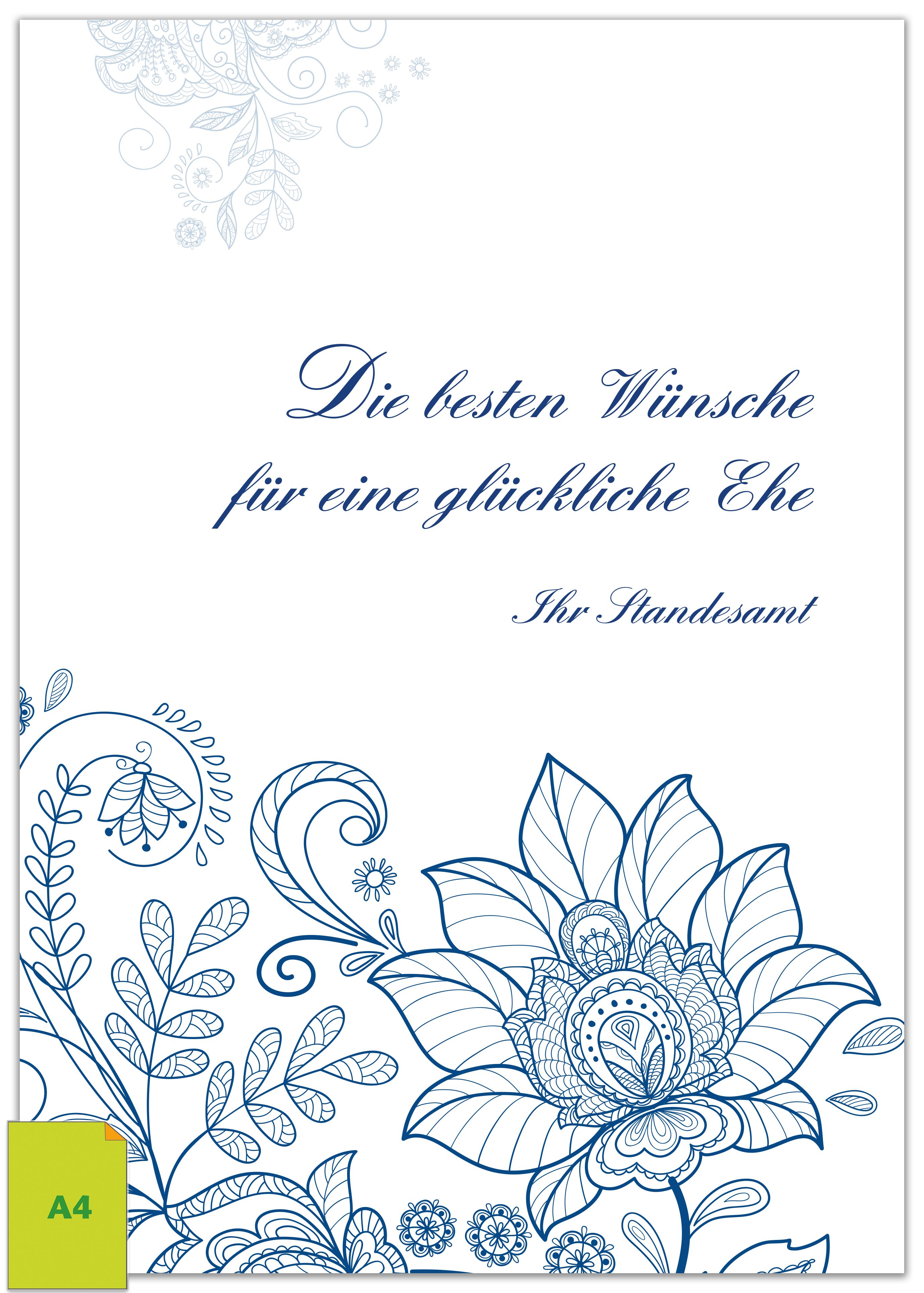 Urkundenmappe, Ornament floral, für Urkunden DIN A4 Urkundenmappe, Ornament floral, für Urkunden DIN A4