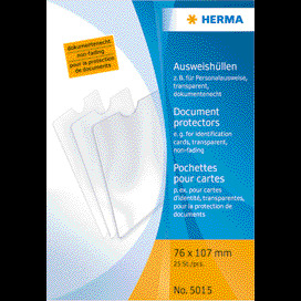 HERMA Ausweishülle 5015, B x H: 76 x 107 mm, transparent