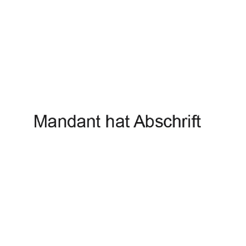 SoldanPlus Holzstempel Mandant hat Abschrift