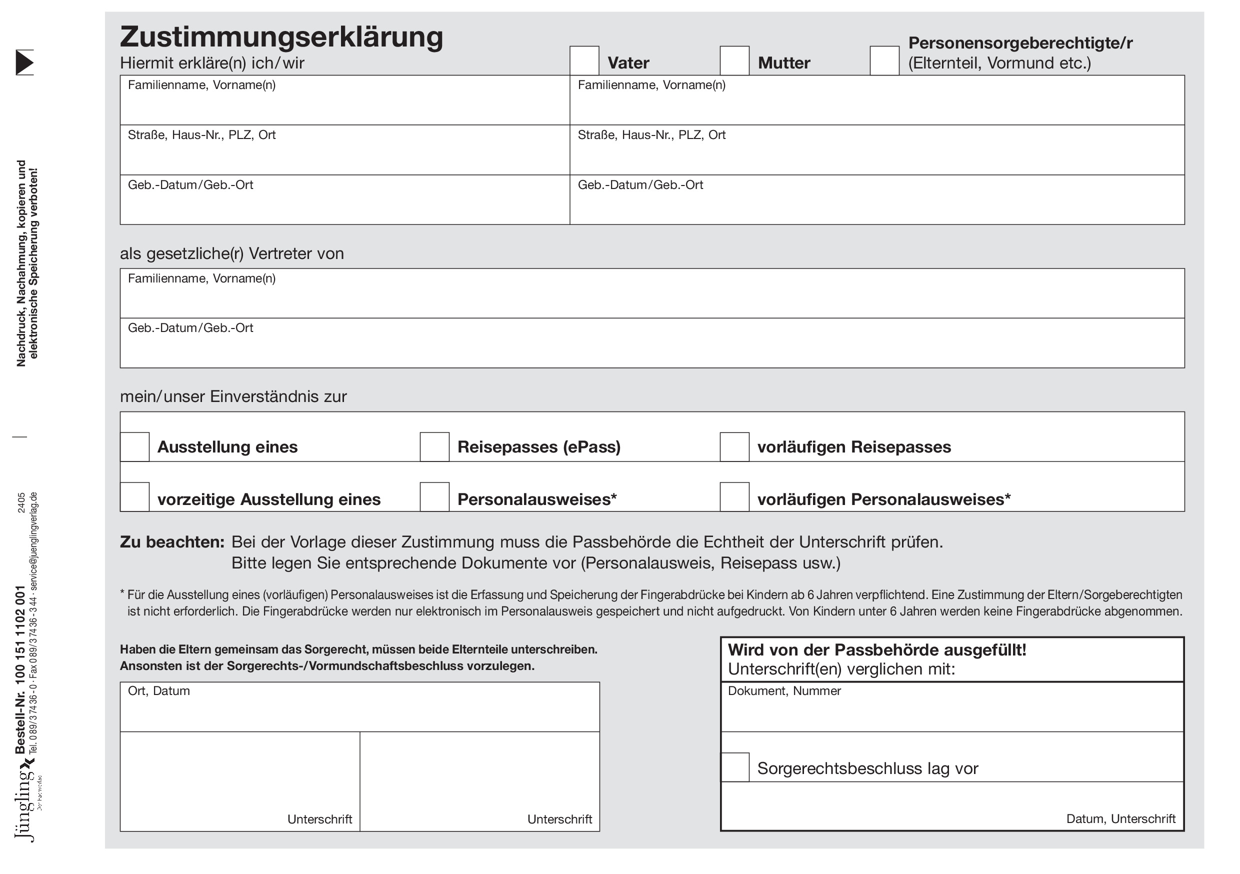 Zustimmungserklärung gesetzlicher Vertreter, A5