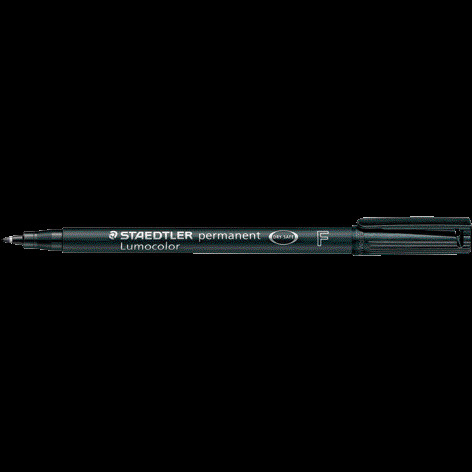 STAEDTLER Folienstifte Lumocolor® 318 F, permanent, Einzelfarben - schwarz