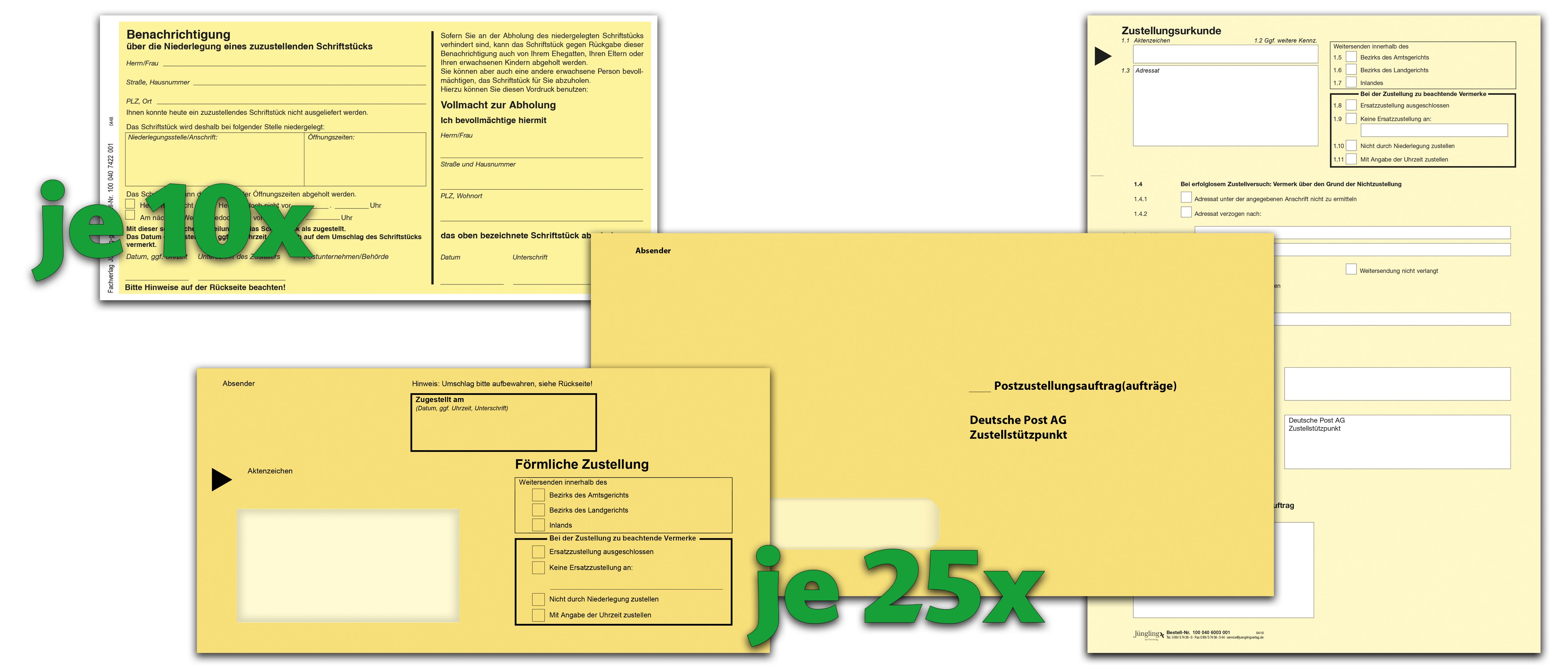 ZU-Paket 25 mit Eindruck Deutsche Post AG