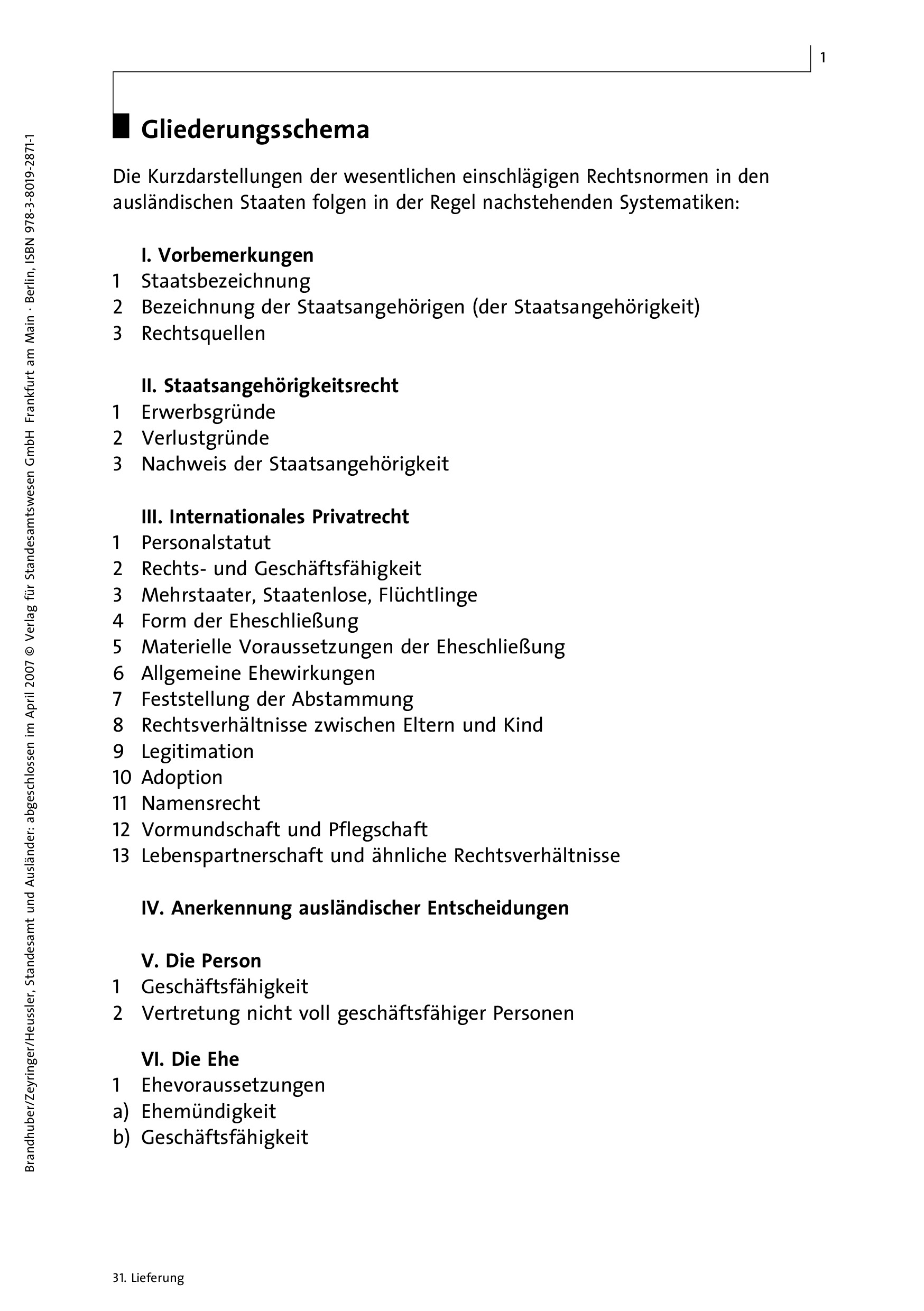 Standesamt und Ausländer - mit Fortsetzungsbezug