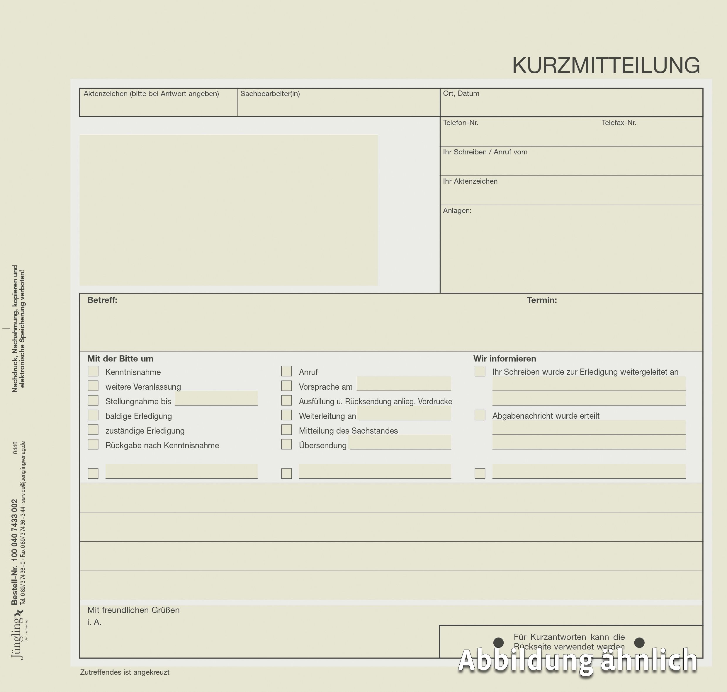 Kurzmitteilung (Variante), 2/3 DIN A4, 2-fach SD, Recycling