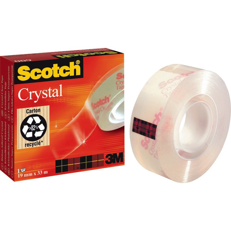 Scotch® Crystal Klebeband 600, Bandmaße: 19 mm x 33 m