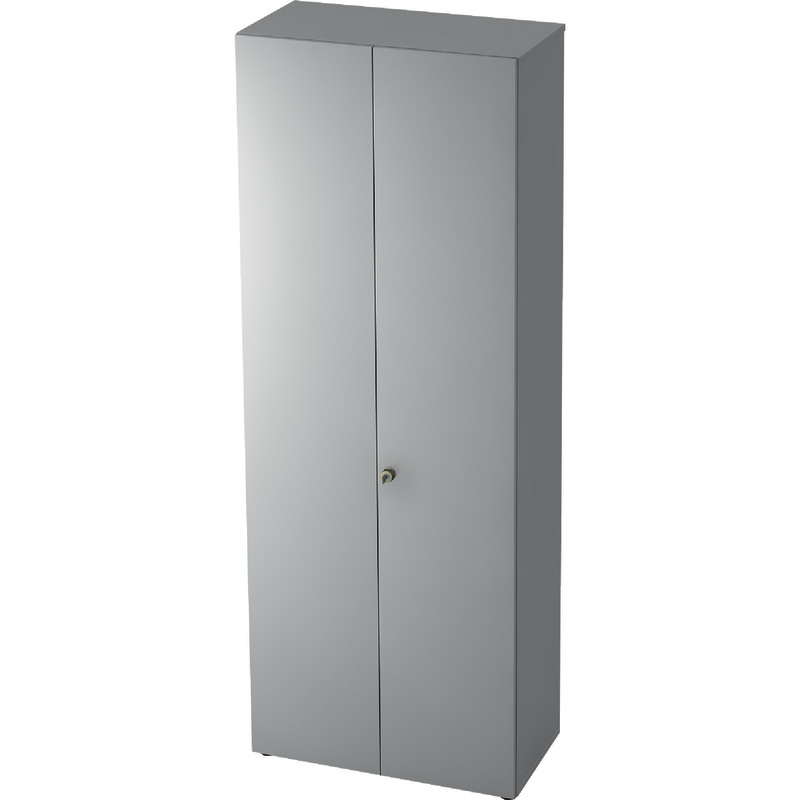 SoldanOffice Aktenschrank PROFI, 6 Ordnerhöhen mit Flügeltüren, B x H x T: 800 x 2.200 x 420 mm - lichtgrau