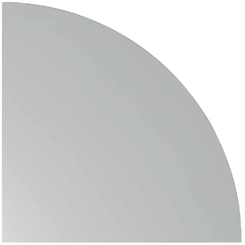SoldanOffice Verkettungswinkel für Schreibtische PRAKTIKA, 90° Winkel gerundet, B x T: 800 x 800 mm - lichtgrau