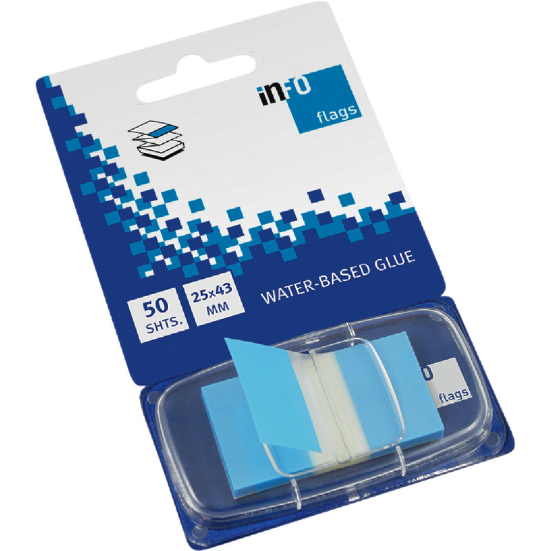 Index Haftstreifen COLOUR TIP, 25 x 43 mm, im Einzelspender - blau