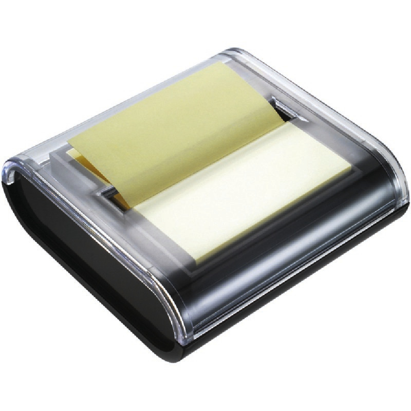 Z-Notes Spender bis 76x76 mm Acryl/ schwarz inkl. 50 Blatt Z-Notes