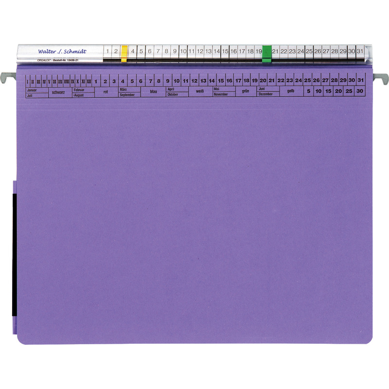 ORGALEX® Kanzlei-Hängehefter, 1 Abheftvorrichtung, Linksheftung,  mit 1 Tasche - violett