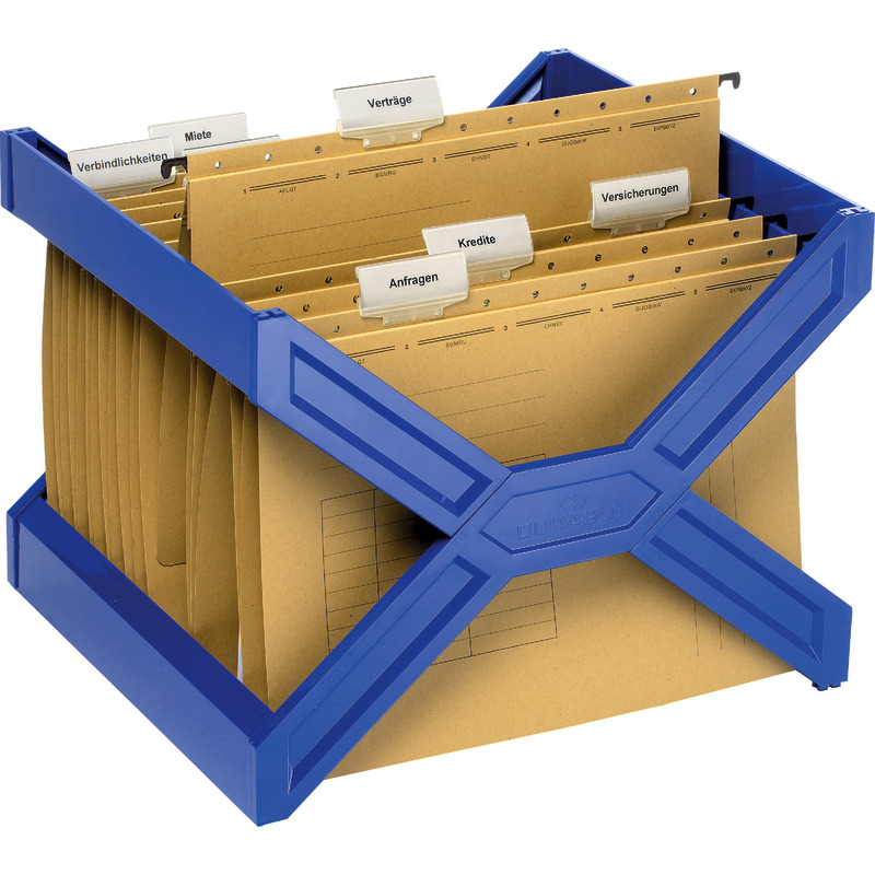 DURABLE Hängekorb Carry Plus, für ca. 30 Hängemappen - blau DURABLE Hängekorb Carry Plus, für ca. 30 Hängemappen - blau