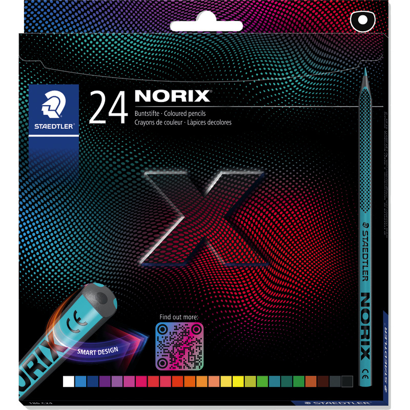 STAEDTLER Buntstifte Norix, farbsortiert, Packung: 24 Stück