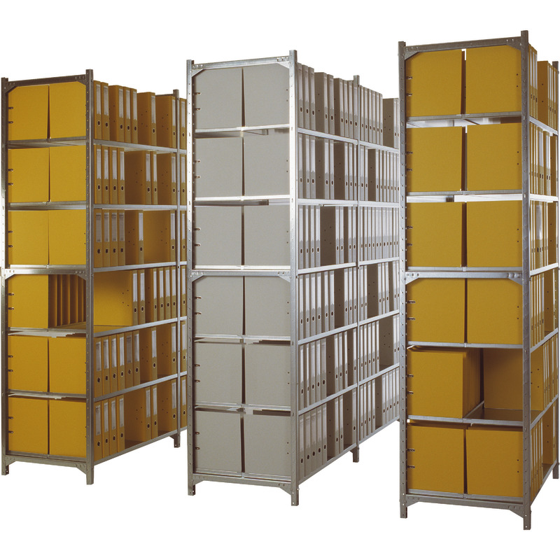 MANUFLEX Akten-Anbaudoppelregal REGISTRA-Archiv, B x H x T 930 x 1.900 x 600 mm