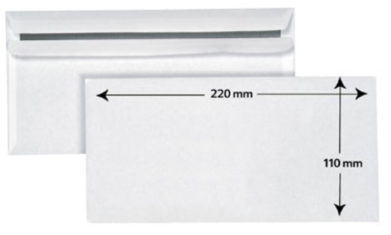 SoldanPlus Briefumschlag DIN lang, selbstklebend, weiß, ohne Fenster, Pack: 1.000 Stück