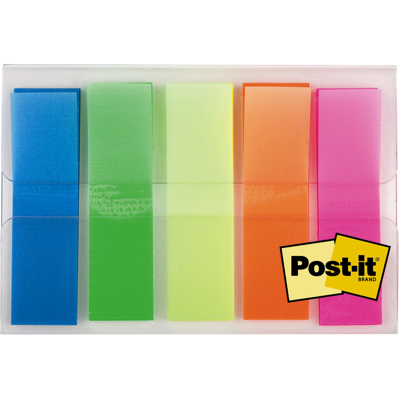Post-it® Index Haftstreifen, Mini, Transluzente Farben, 11.9 mm x 43.2 mm, 100 Haftstreifen/Spender