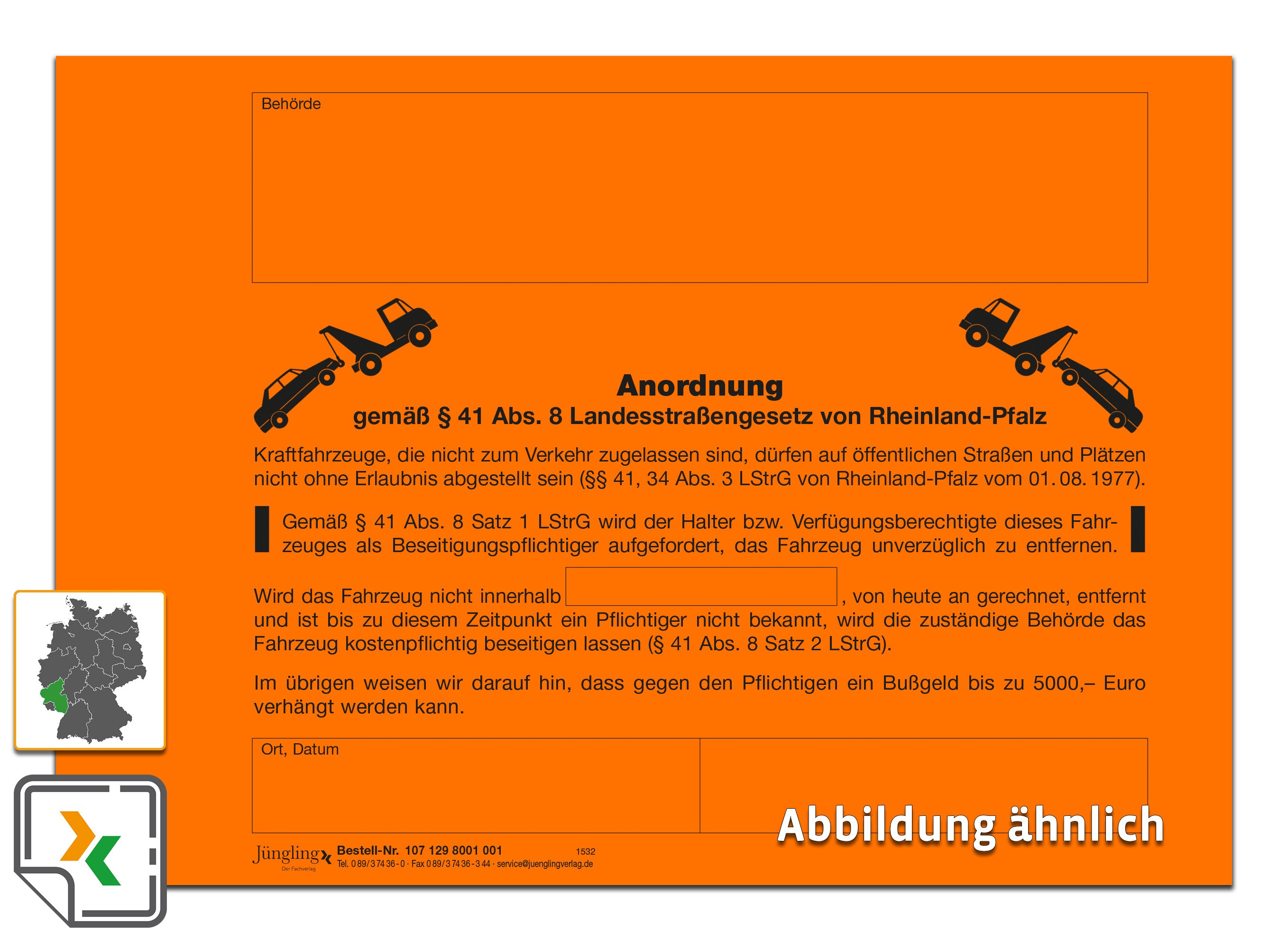 Anordnung (Aufkleber), orange, individuell bedruckbar, DIN A5