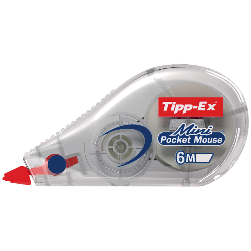 Tipp-Ex Einweg-Korrekturroller Mini Pocket Mouse Bandlänge: 6 m - transparent-weiß