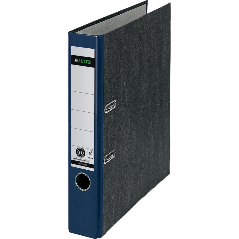 LEITZ Qualitäts-Ordner 180° Hartpappe Nr. 1050-50 DIN A4, Rückenbreite 52 mm - blau