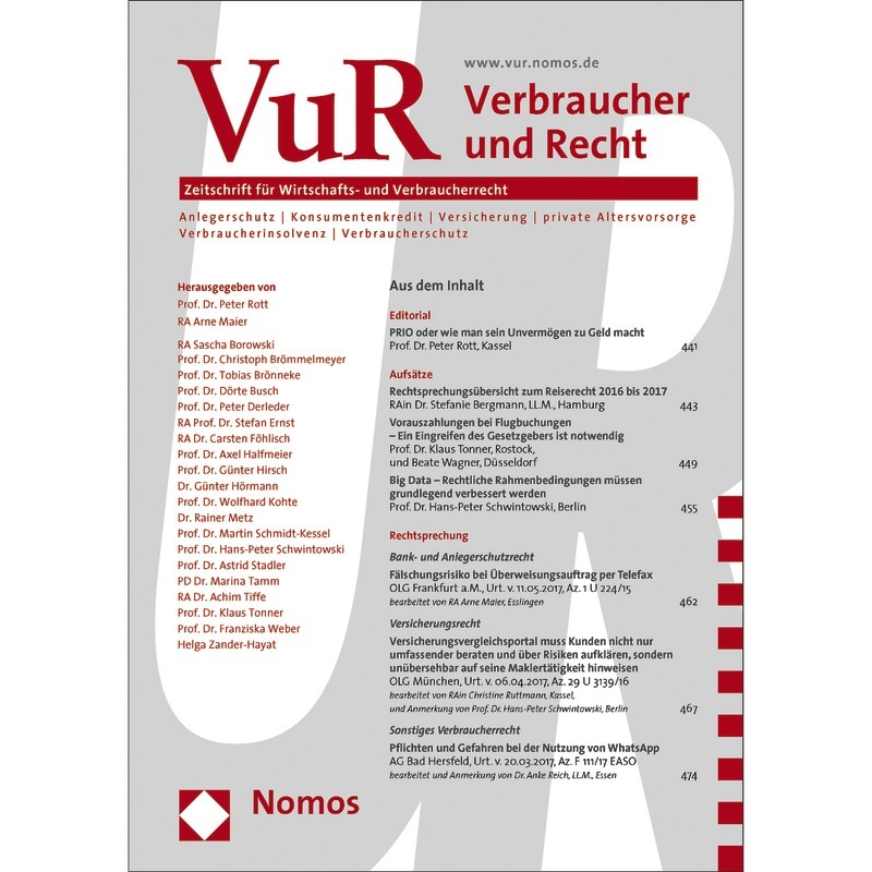 VUR - Verbraucher und Recht  - Abonnement